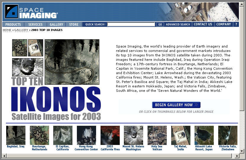 2003년 인공위성 이미지 베스트 10