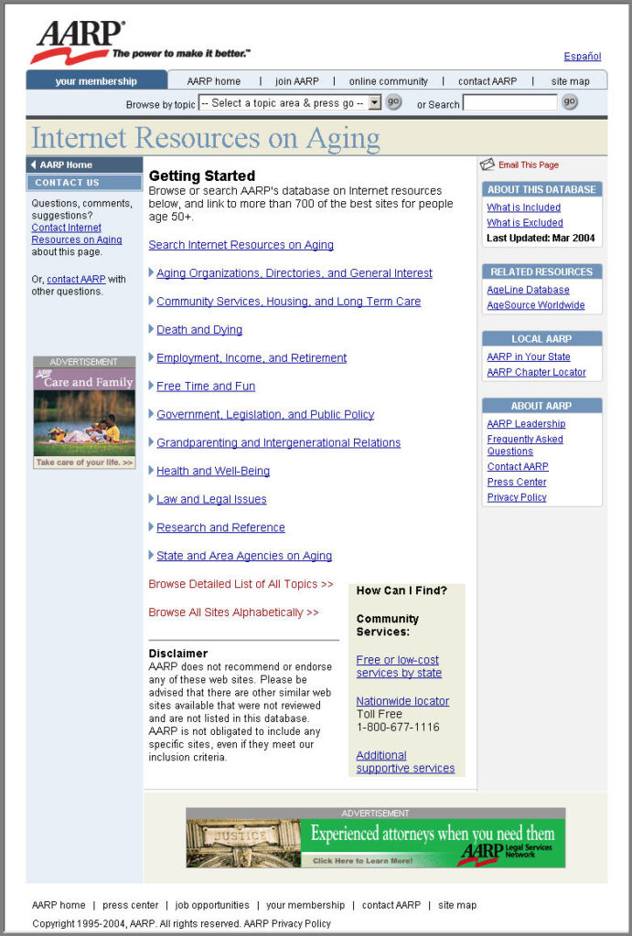 50세 이상을 위한 베스트 사이트 500