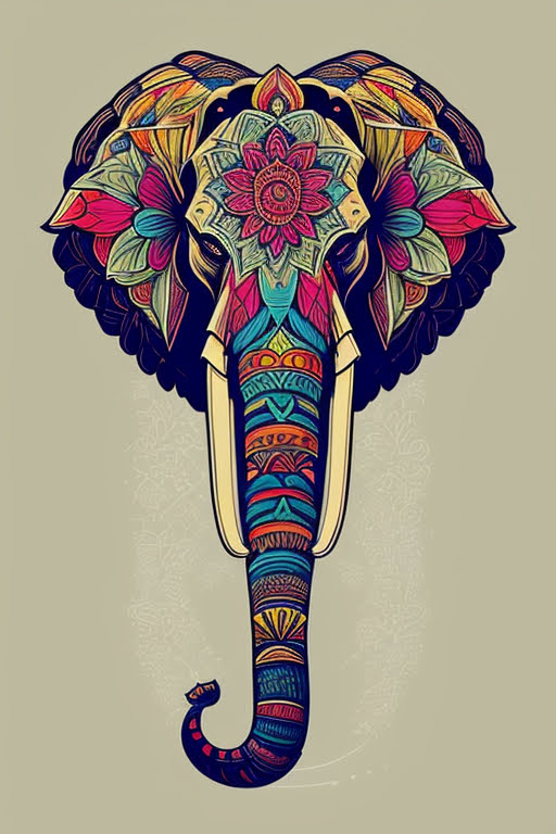 코끼리와 사자, 부엉이.티셔츠 도안: stable diffusion 코끼리와 사자, 부엉이.티셔츠 도안: stable diffusion