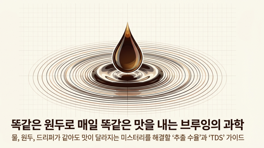 추출 수율과 TDS 이해하기 — 왜 같은 원두인데 맛이 다른가 #커피과학 #핸드드립