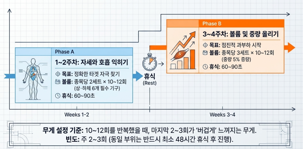초보자를 위한 4주 근력운동 루틴